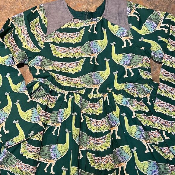 Pink Chicken New York Peacock Green Dress size 10 - Picture 6 of 11